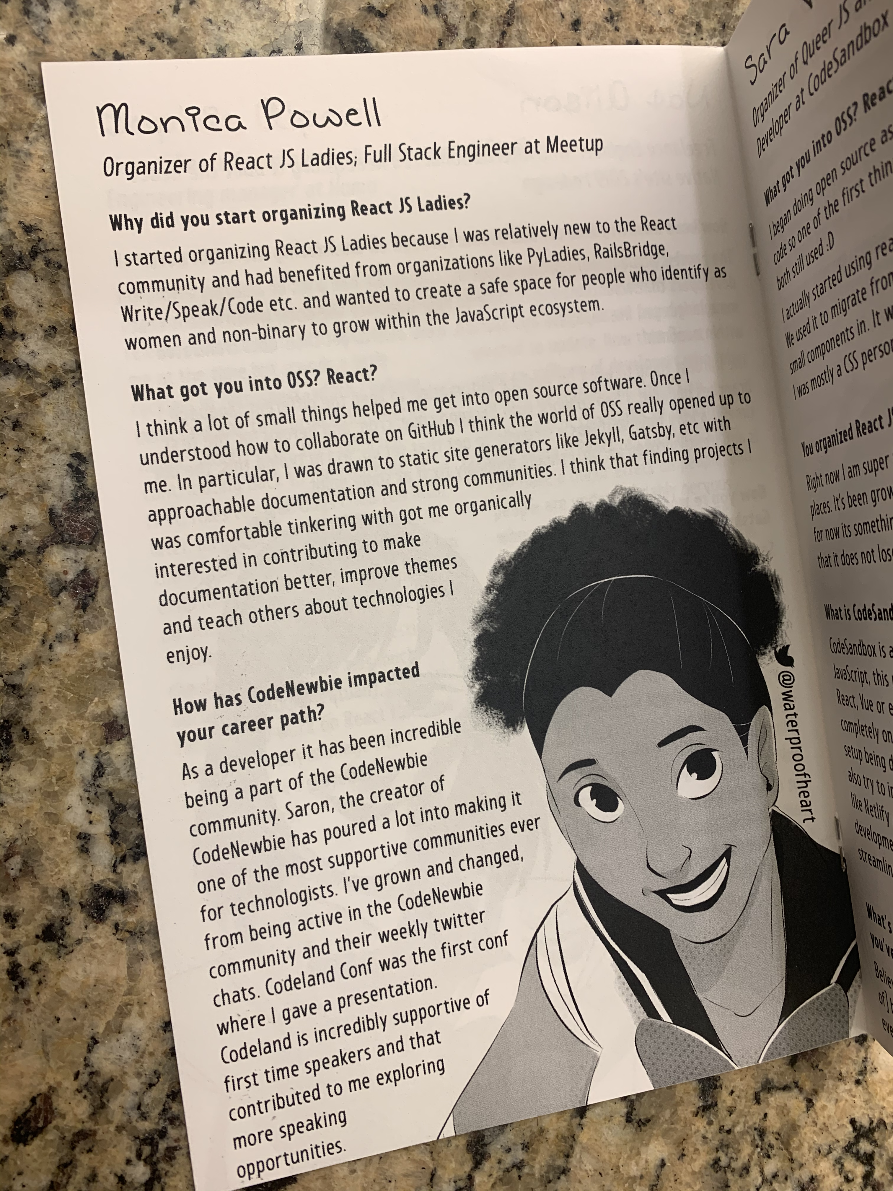 Photo of React Ladies Zine Interview with Monica Powell