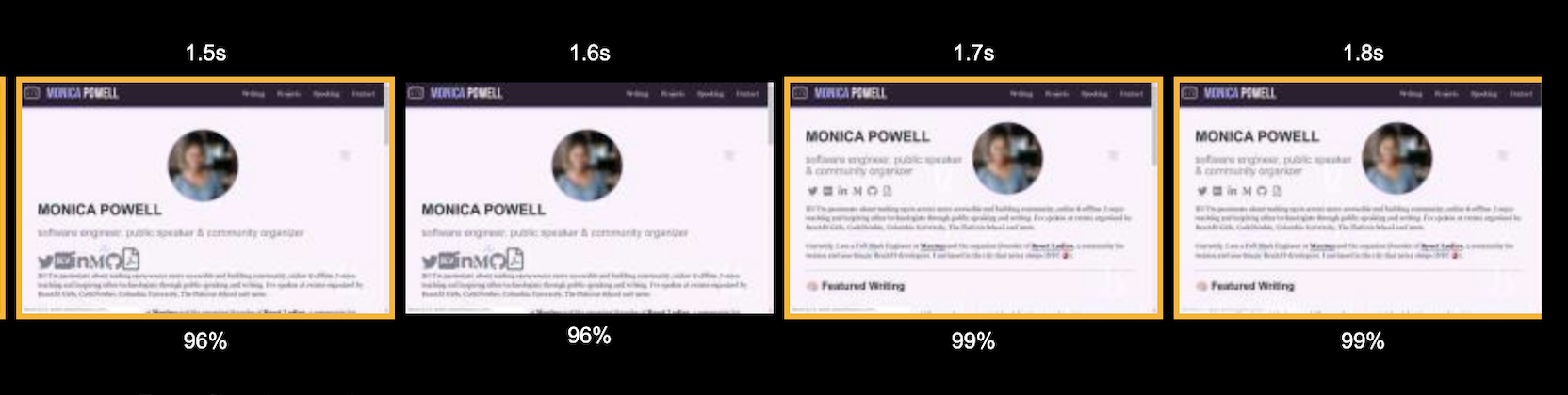filmstrips of my site loading with rendering issue